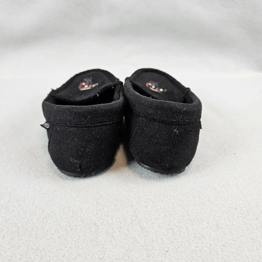 Polo Ralph Lauren Kids Boys Sherpa Lined Slippers Size 13 Loafer Slip-On Bear